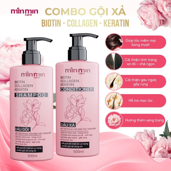 Combo dầu gội xả Min Min Care kích thích mọc tóc