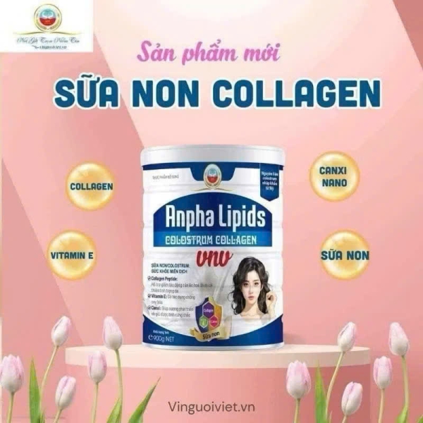 Sữa non Anpha Lipids Colostrum Collagen 900g