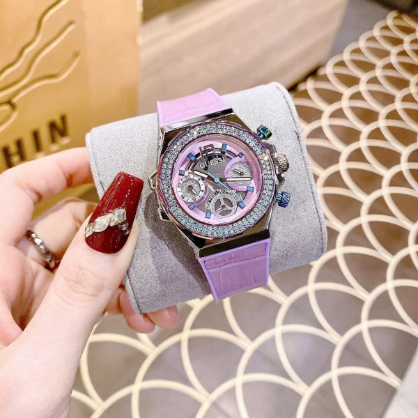 Đồng hồ đeo tay nữ Guess GW0553L1,GW0553L5 dây tím
