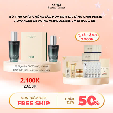 Bộ Tinh Chất Ohui Prime Advancer De Aging Ampoule Serum Special Set