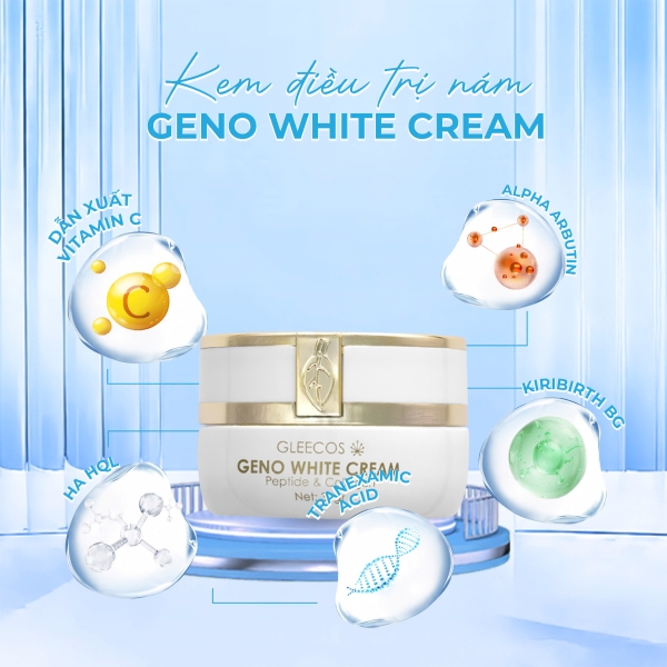GLEECOS - GENOWHITE CREAM (bộ 3 nám)
