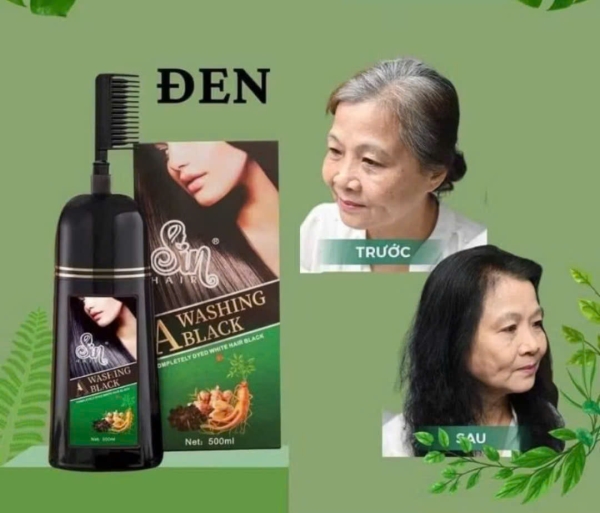 DẦU GỘI PHỦ BẠC SIN HAIR CHÍNH HÃNG NHẬT BẢN - Tóc màu đen