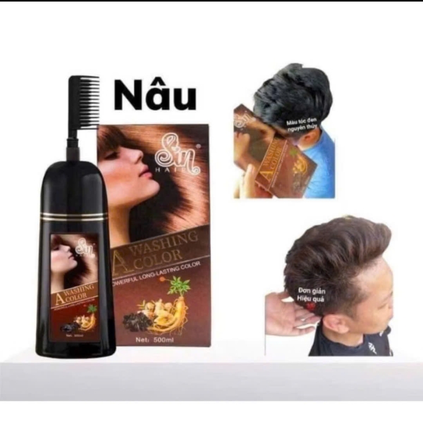 DẦU GỘI PHỦ BẠC SIN HAIR CHÍNH HÃNG NHẬT BẢN - Tóc màu nâu