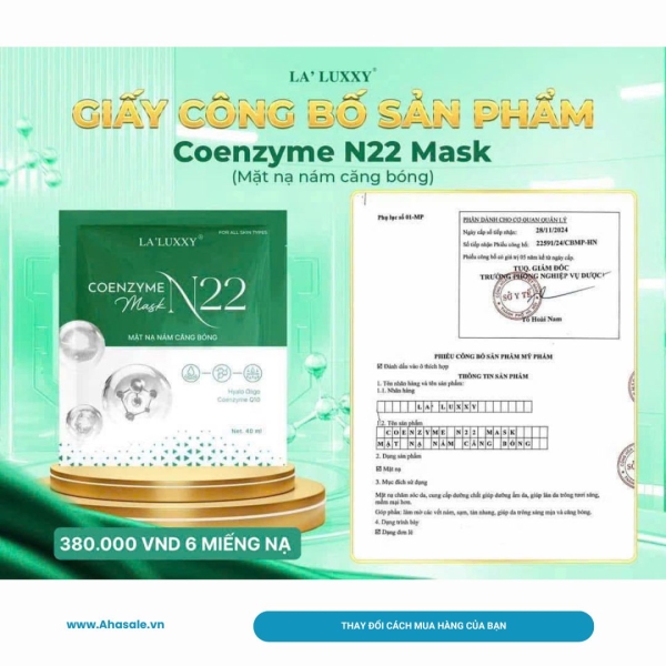 Mặt nạ nám căng bóng Coenzyme N22 Mask